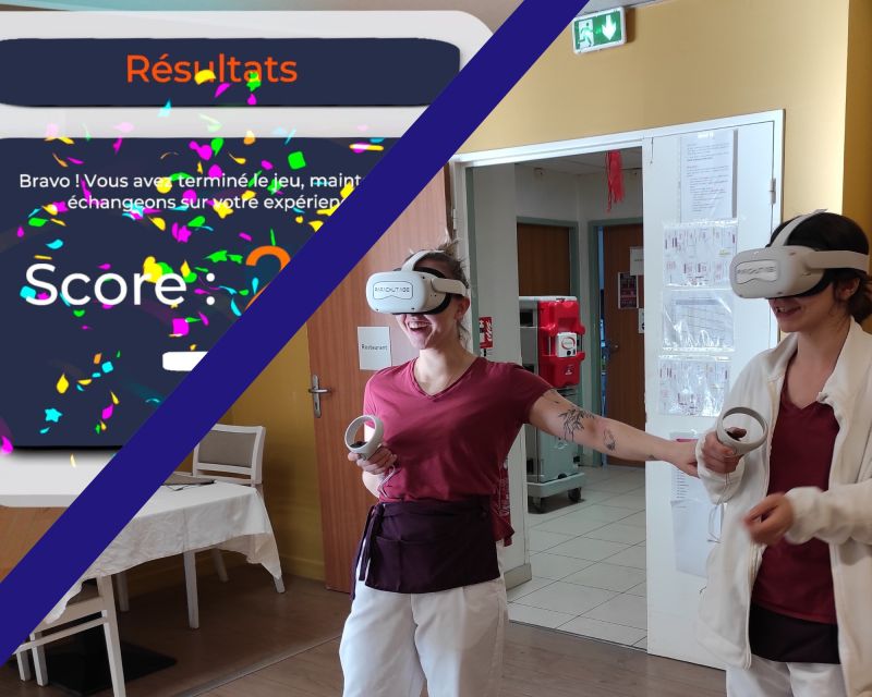 aides soignants en formation VR sur la prévention des chutes